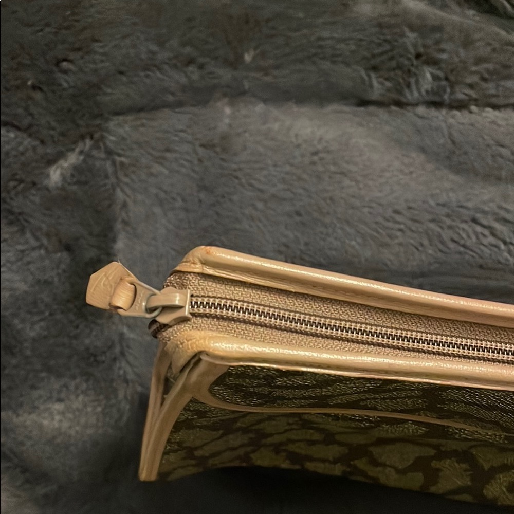 Yves Saint Laurent Brown and Gray Monogram Clutch - Picture 6 of 10